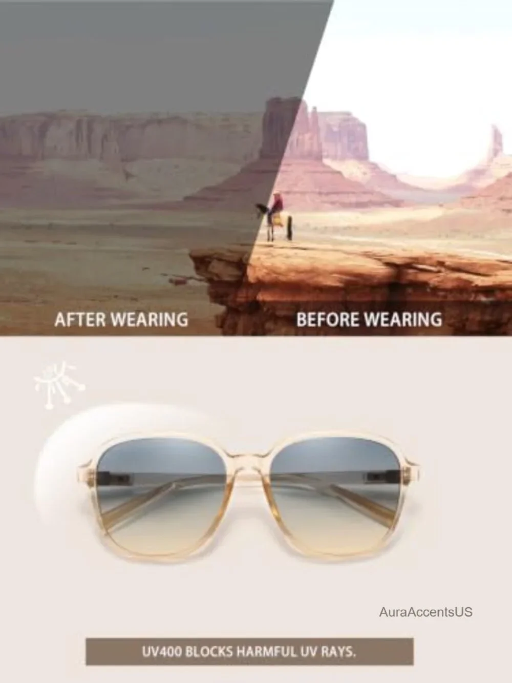 Oversized Round Plastic Sunglasses UV400 Protection Full Frame